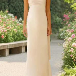 Women's Elegant Long Satin Tube Dress